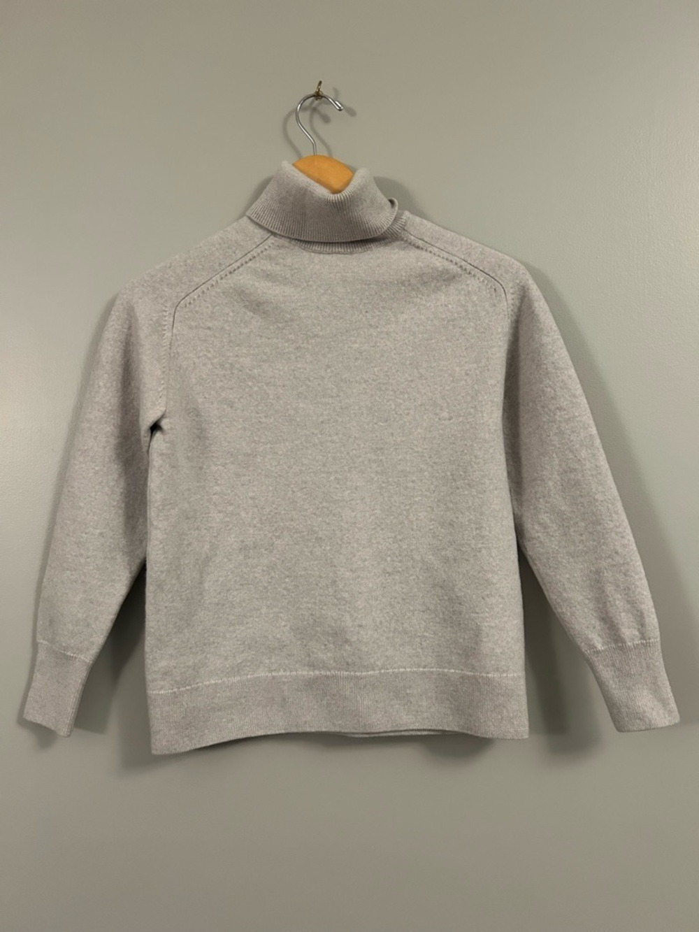 Aritzia Wilfred Light Gray Turtleneck Sweater Merino Wool Medium